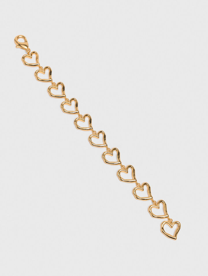 Goldener Herzarmband aus Messing
