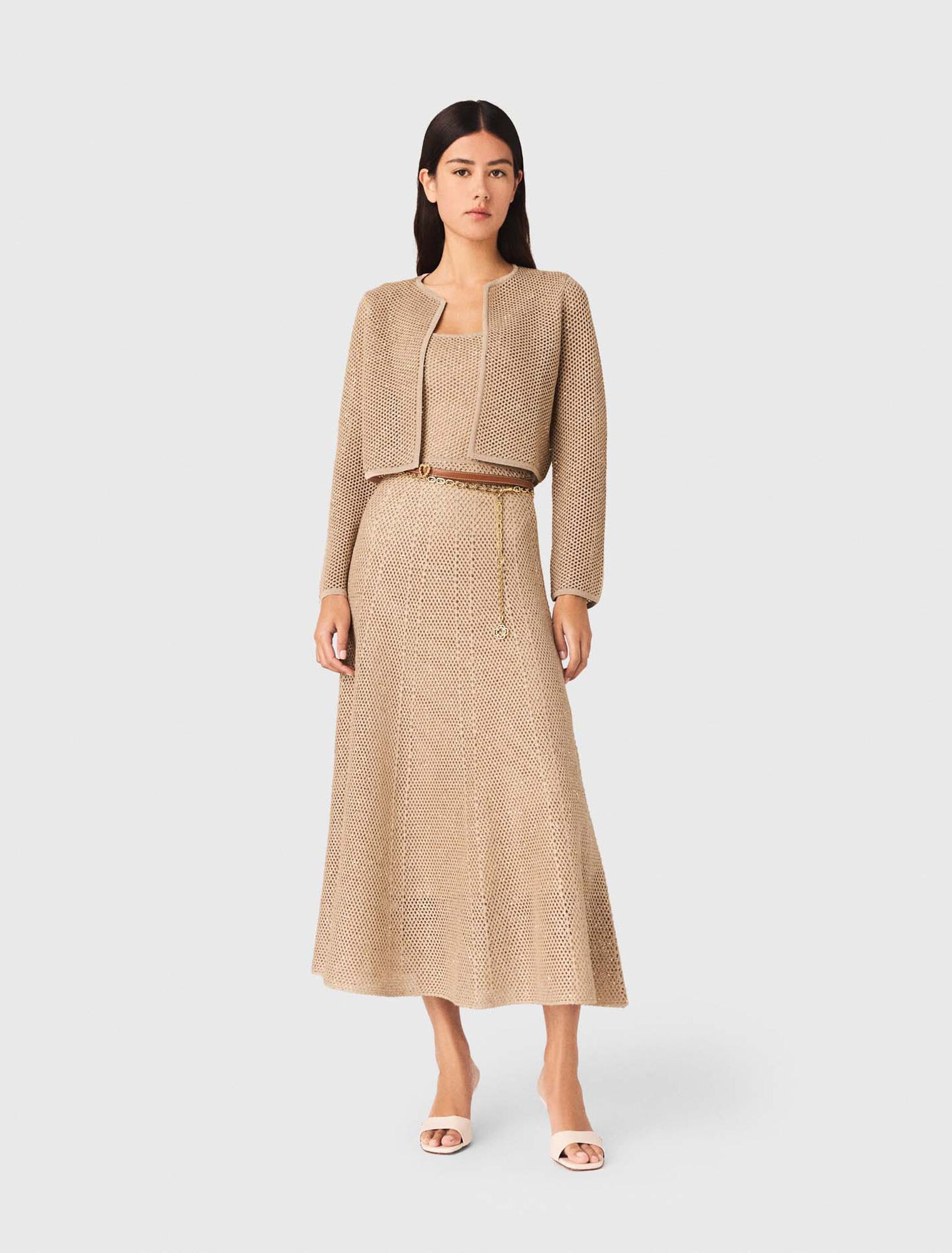 Strick-Cardigan mit Strass