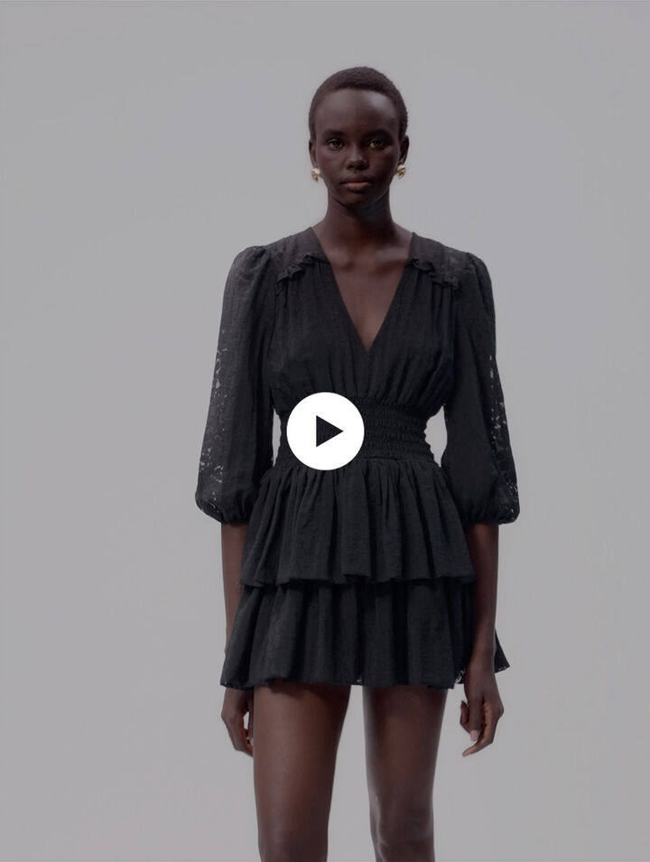 Trompe-l'oeil-Kleid mit Muster