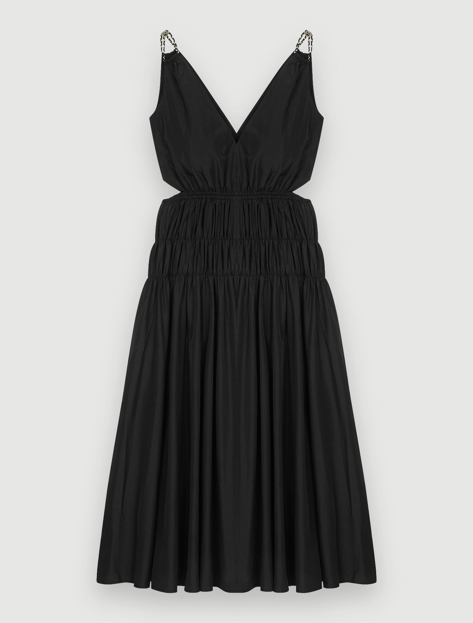Taftkleid mit Cut-Out an der Taille