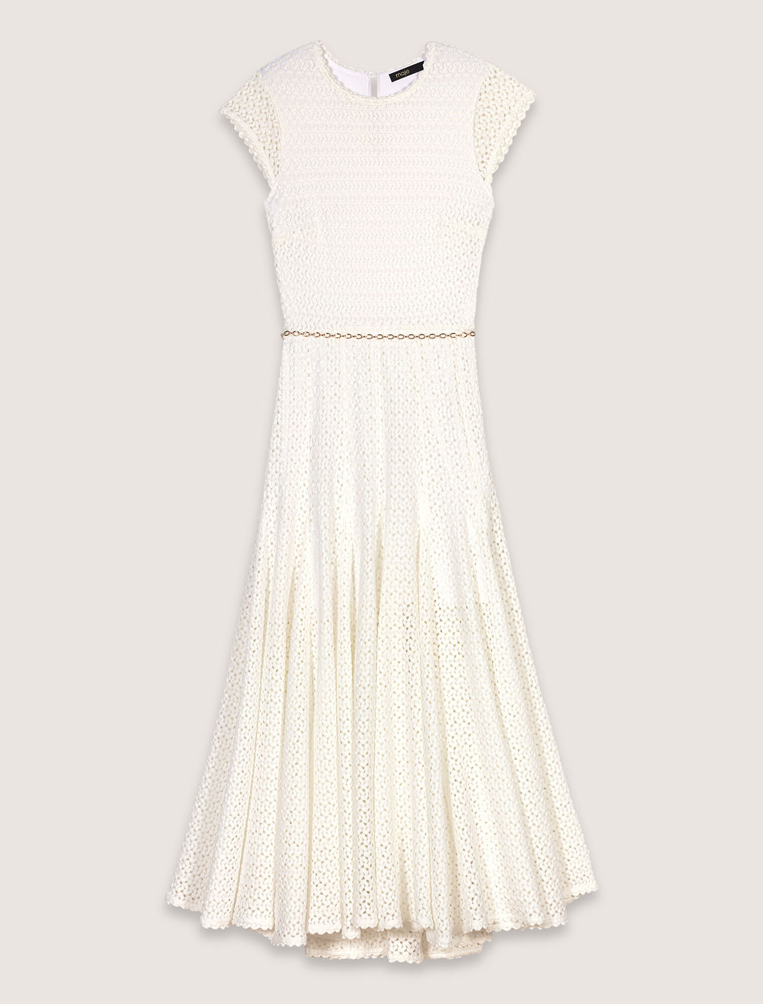 Langes Häkelkleid