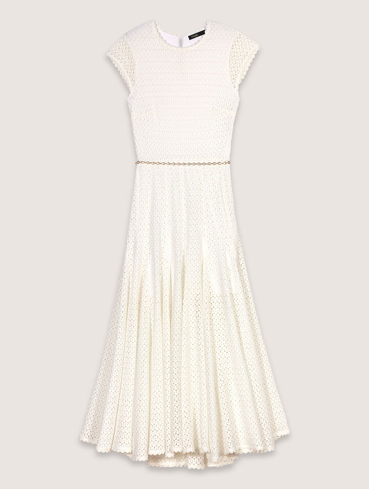 Langes Häkelkleid
