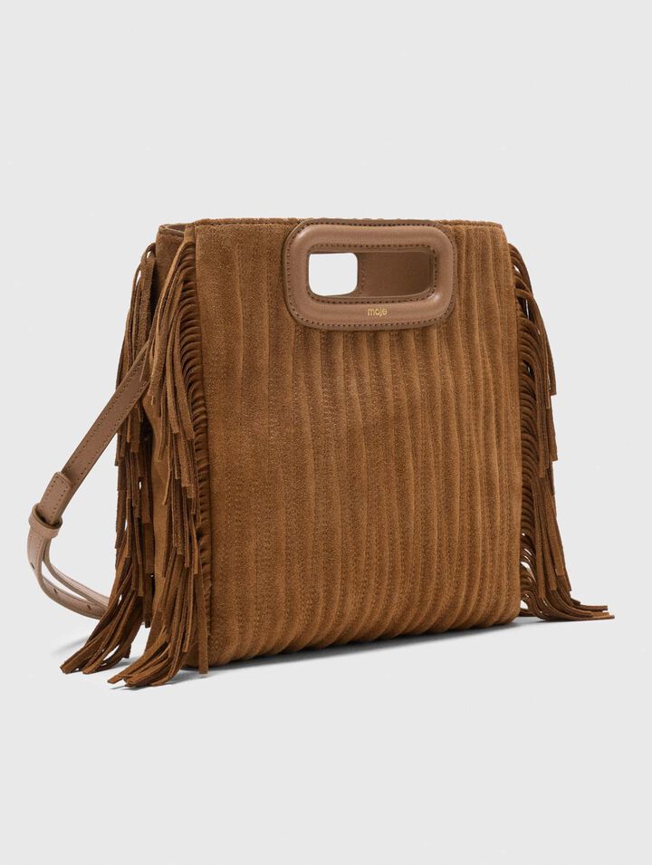 M-Tasche aus gestepptem Wildleder