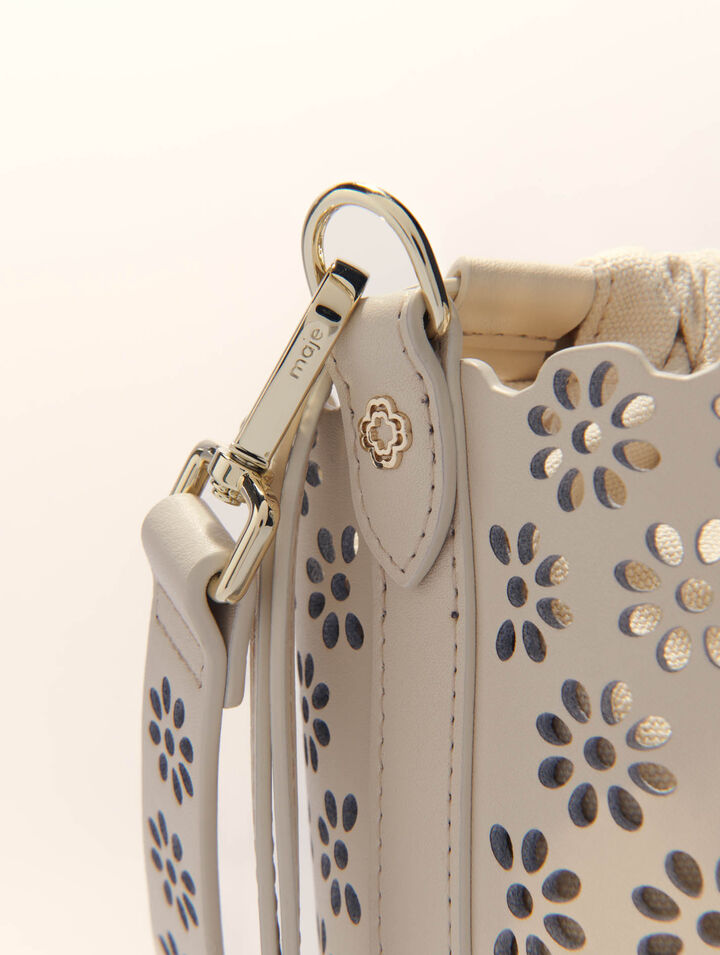 Bucket Bag aus perforiertem Leder