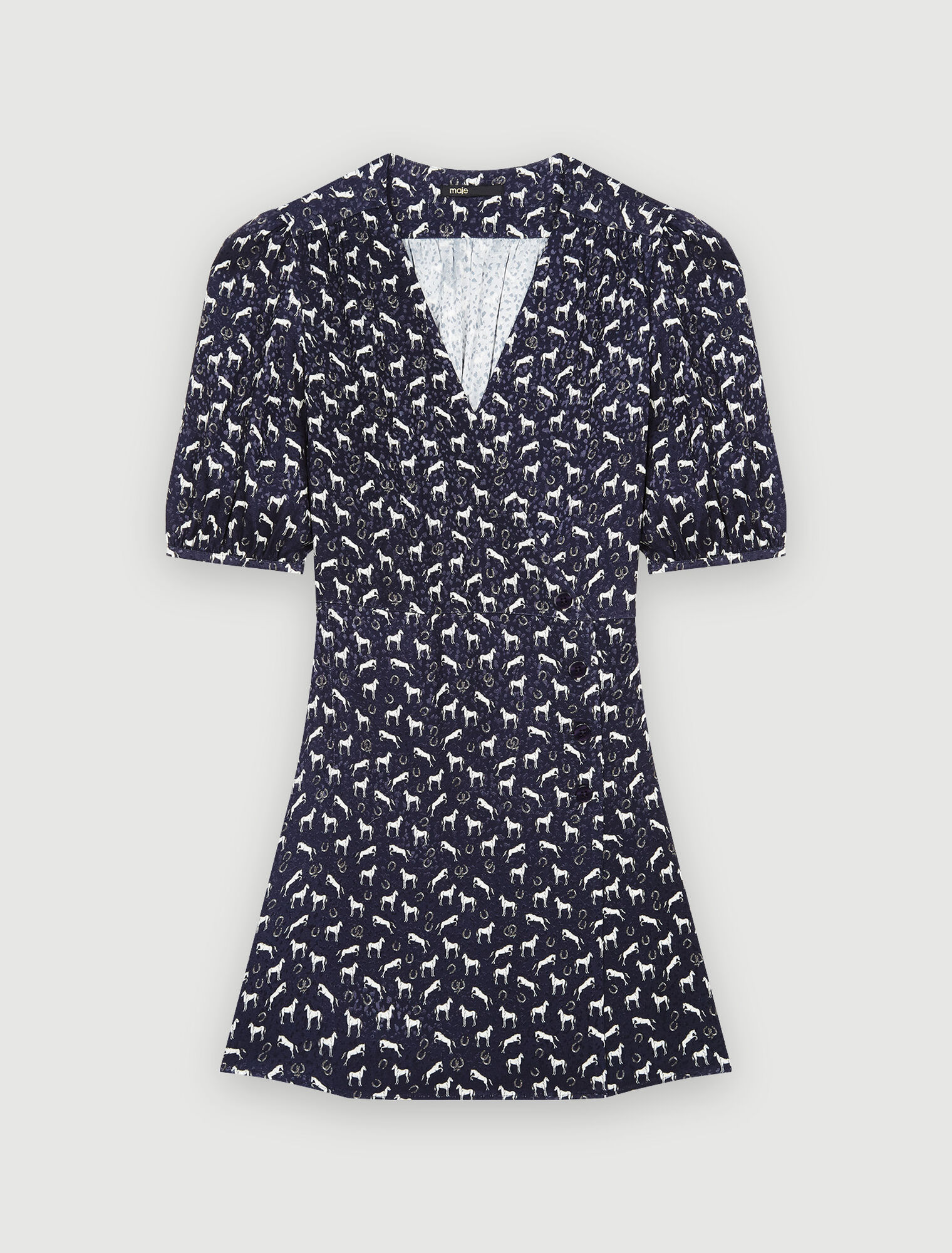 Jacquardkleid mit Pferdeprint