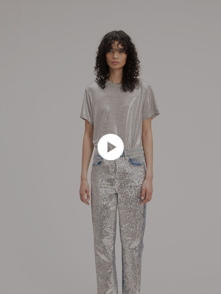 T-Shirt aus Lamé