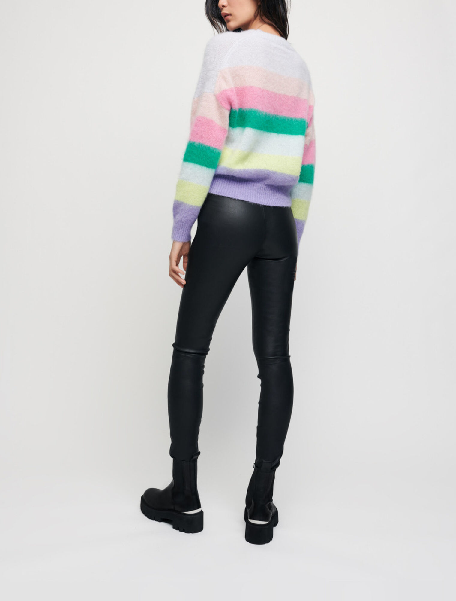 Leggings aus Stretchleder