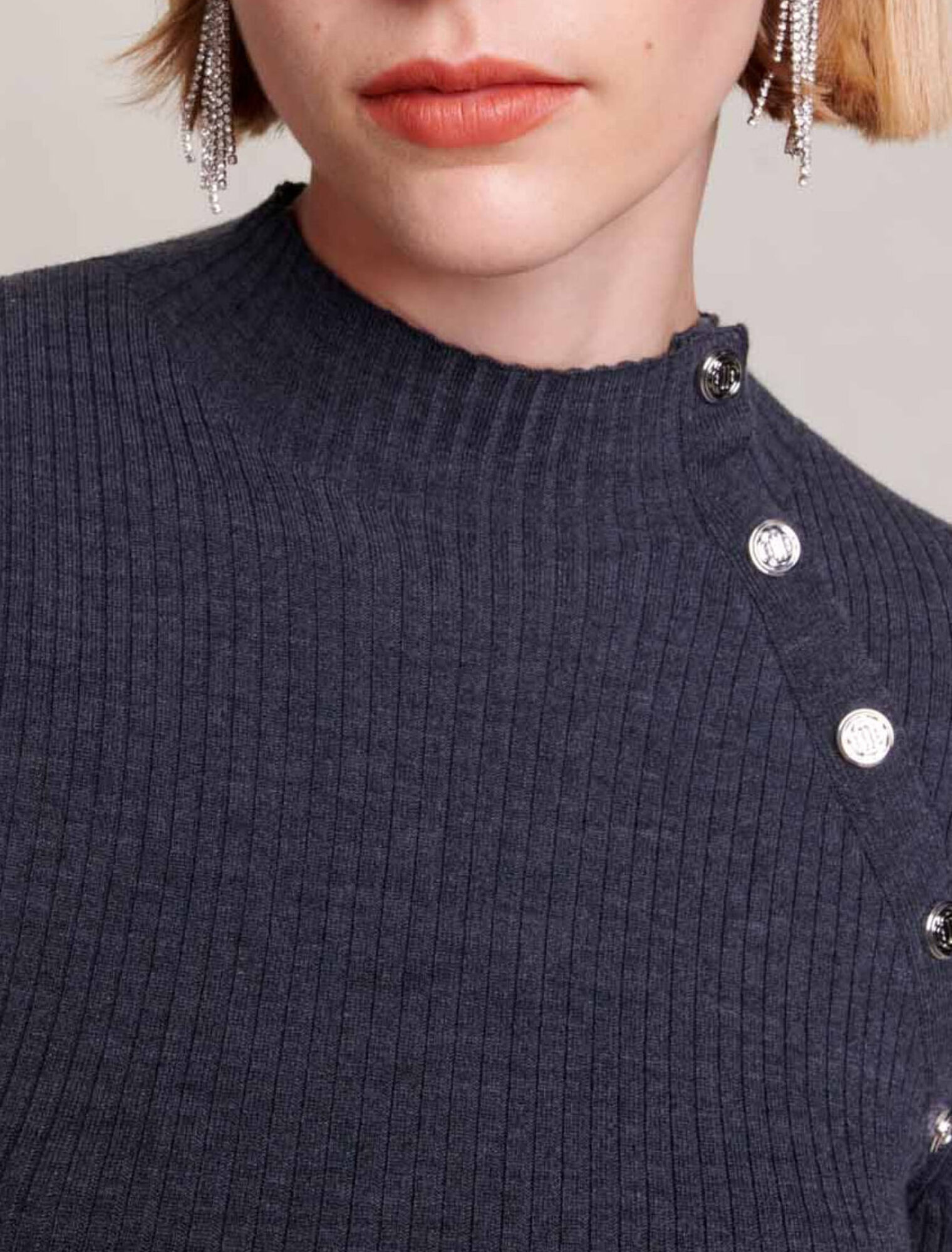 Langes Strickkleid
