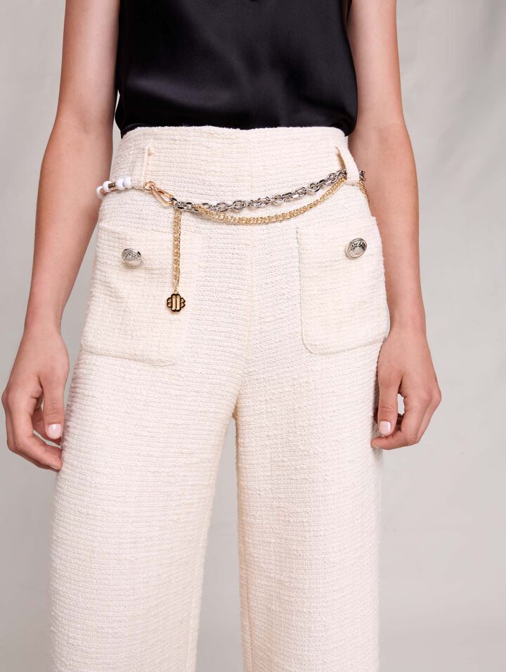 Weite Tweed-Hose