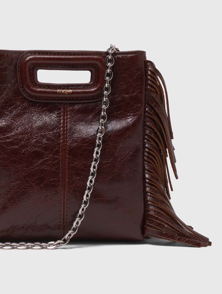 Minitasche M aus Craquelé-Leder