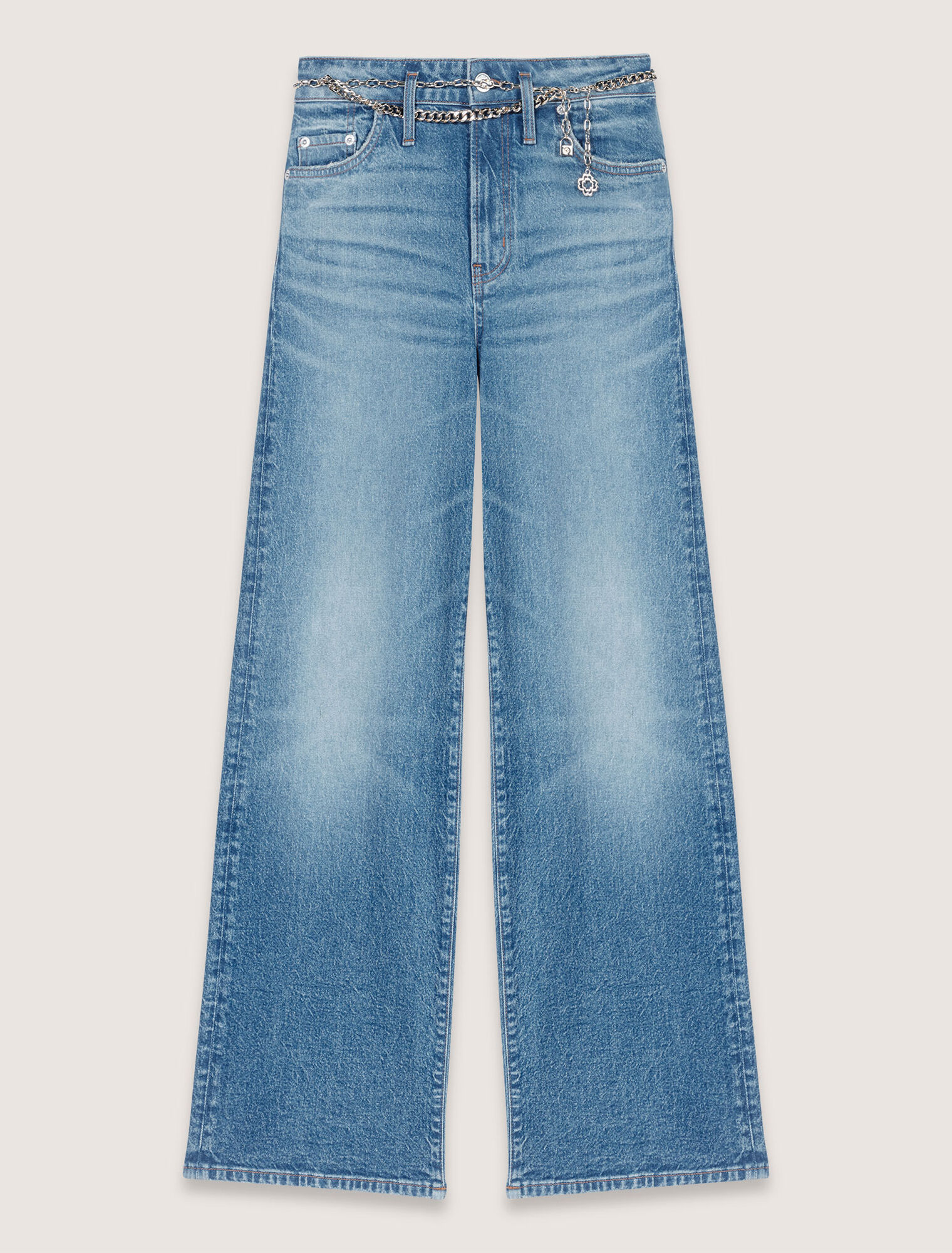 Jeans mit Kettengürtel