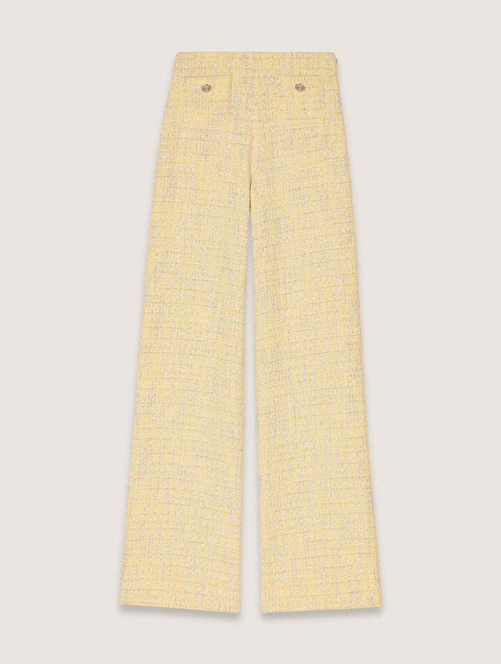 Gerade Tweed-Hose mit Lurex
