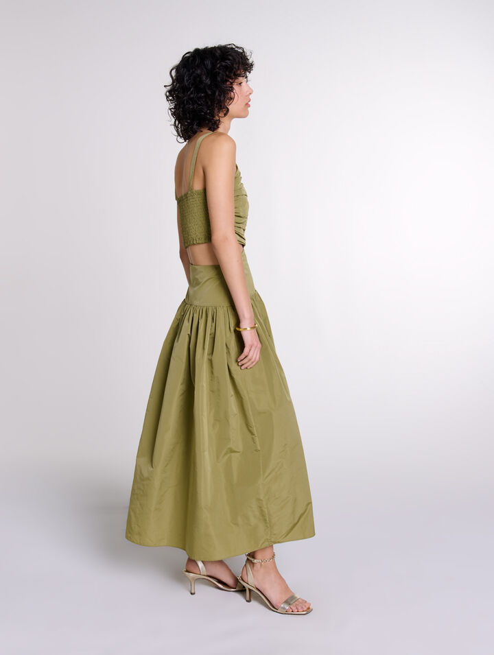 Taftkleid mit Cut-outs