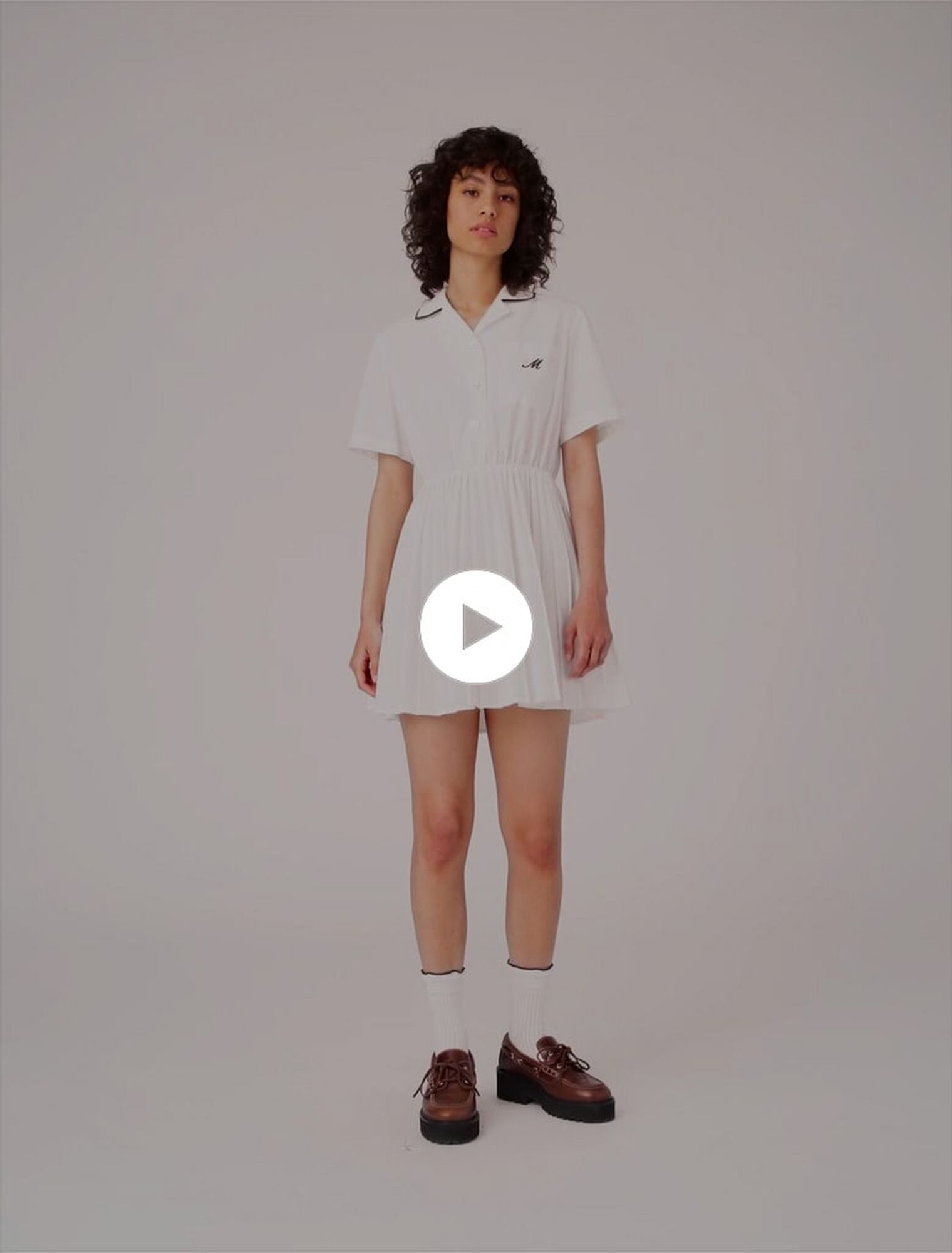 Hemdblusenkleid mit kurzen Ärmeln