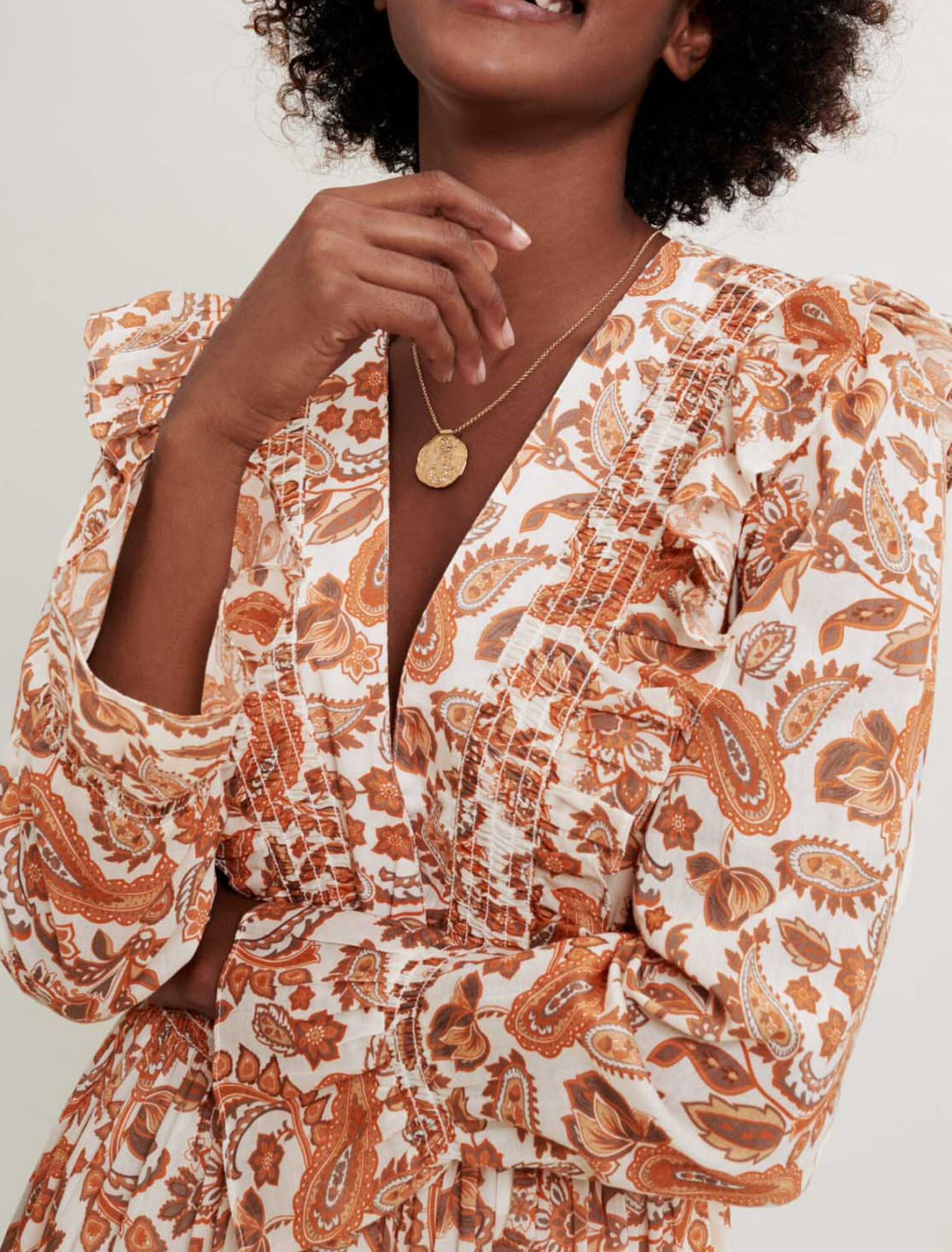 Kleid aus bedruckter Baumwolle
