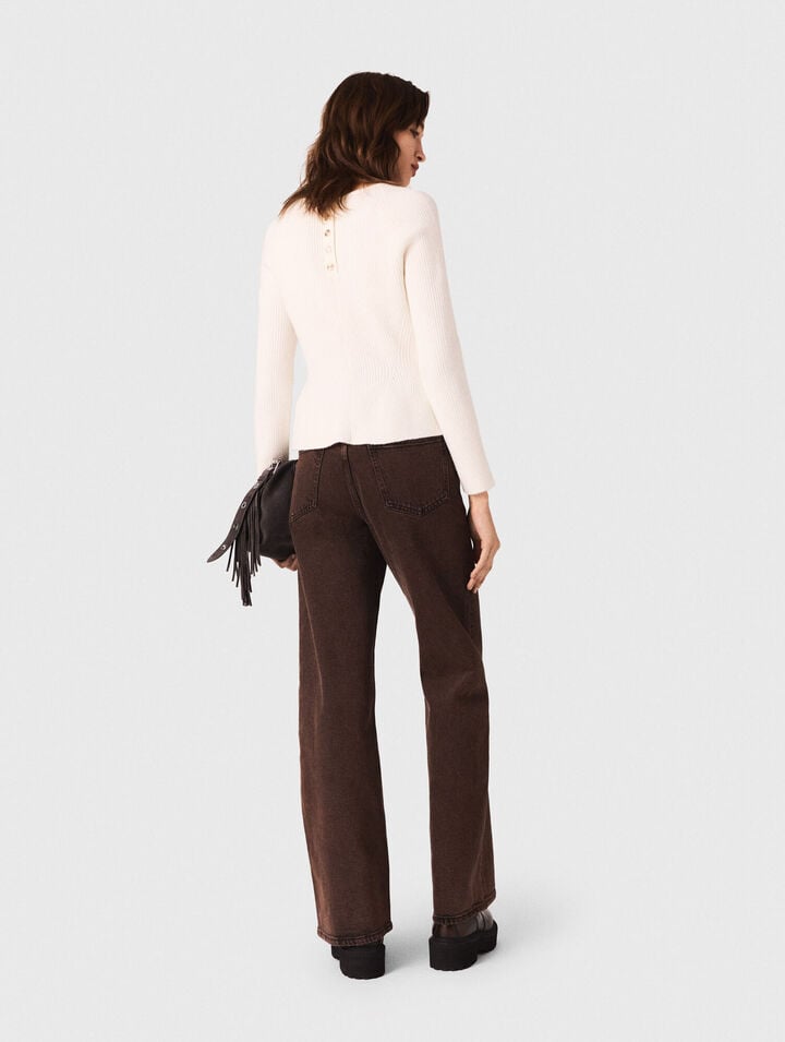 Bootcut-Jeans mit Kette