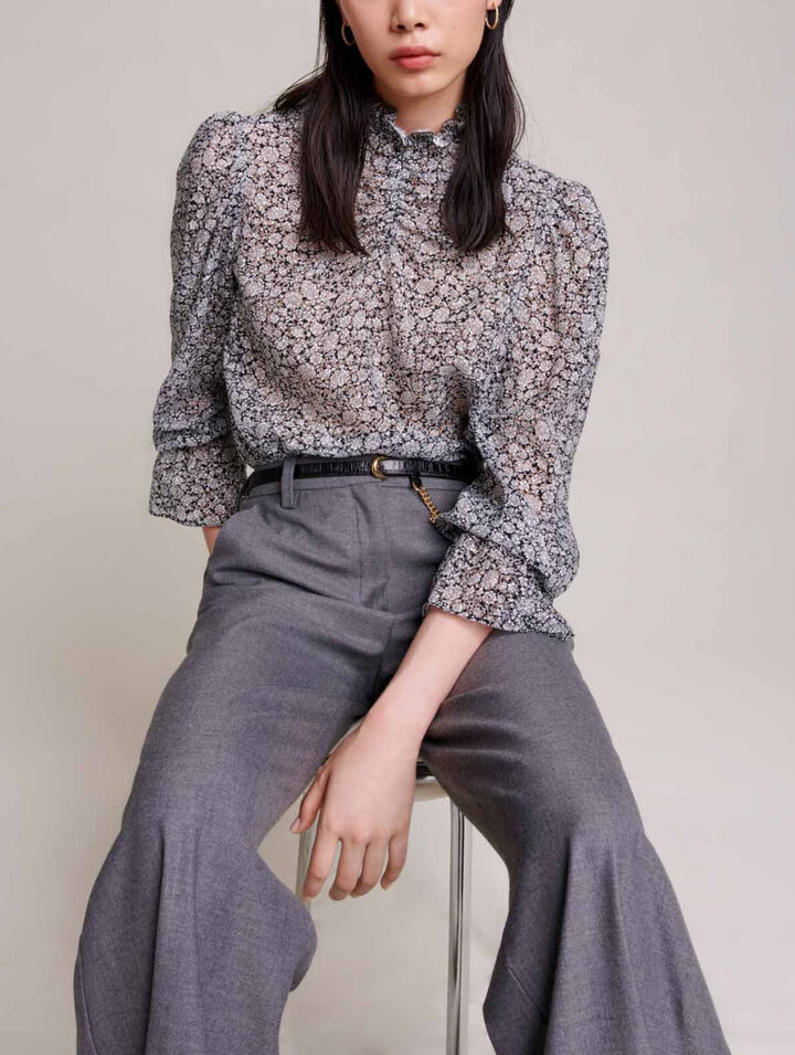 Bluse mit Blumen-Print