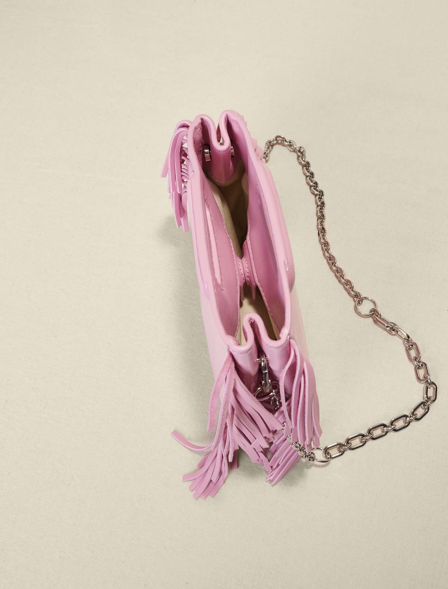 M Mini-Tasche aus rosafarbenem Leder