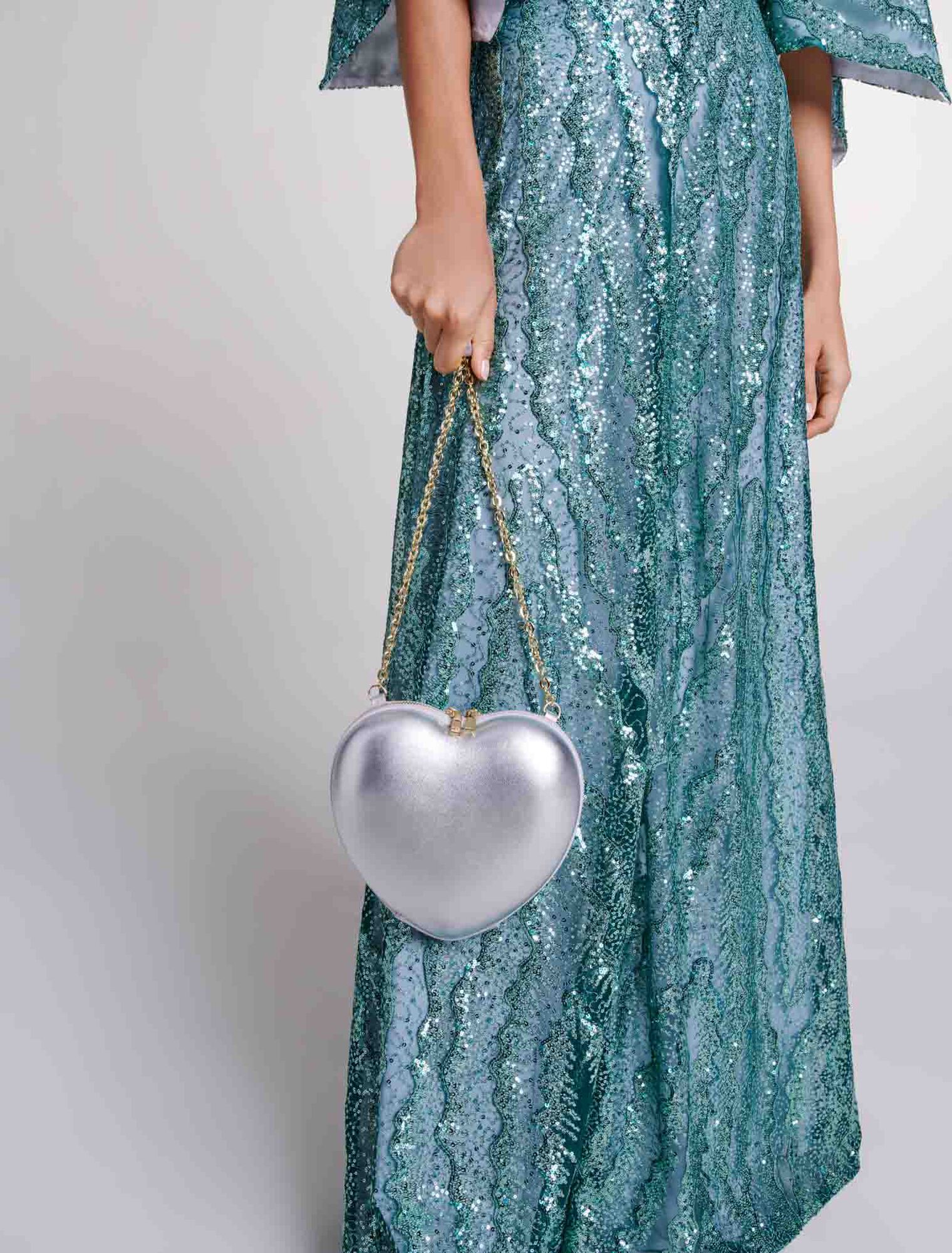 Langes Pailletten-Kleid