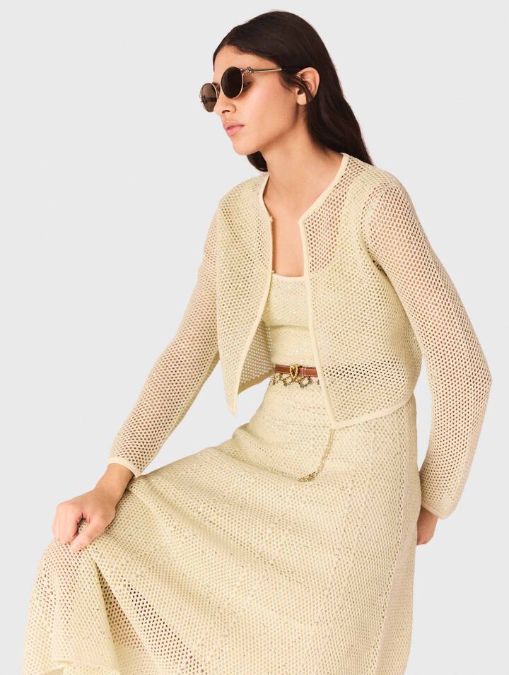 Strick-Cardigan mit Strass