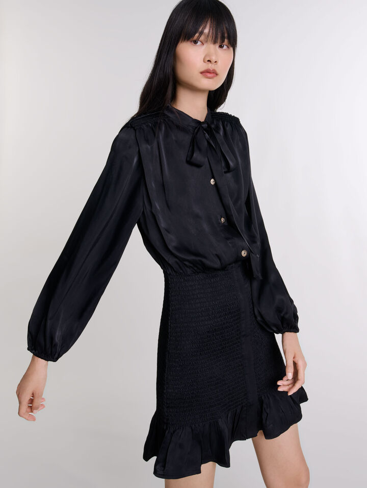 Kurzes gesmoktes Kleid