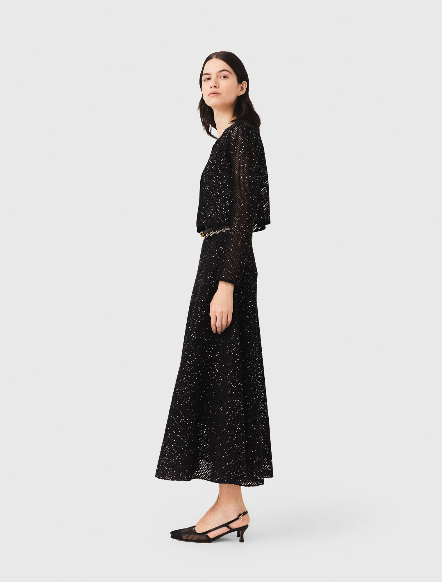 Strick-Cardigan mit Strass