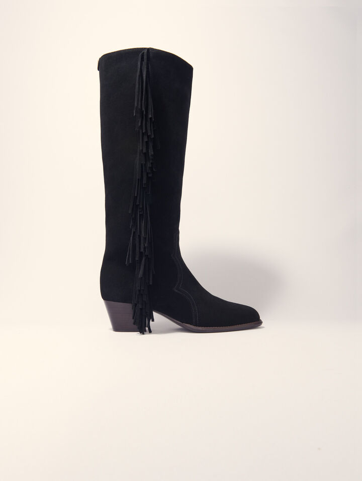 Westernstiefel aus Veloursleder