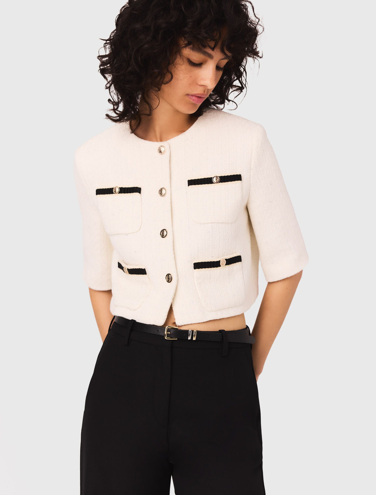 Kurze Tweed-Jacke