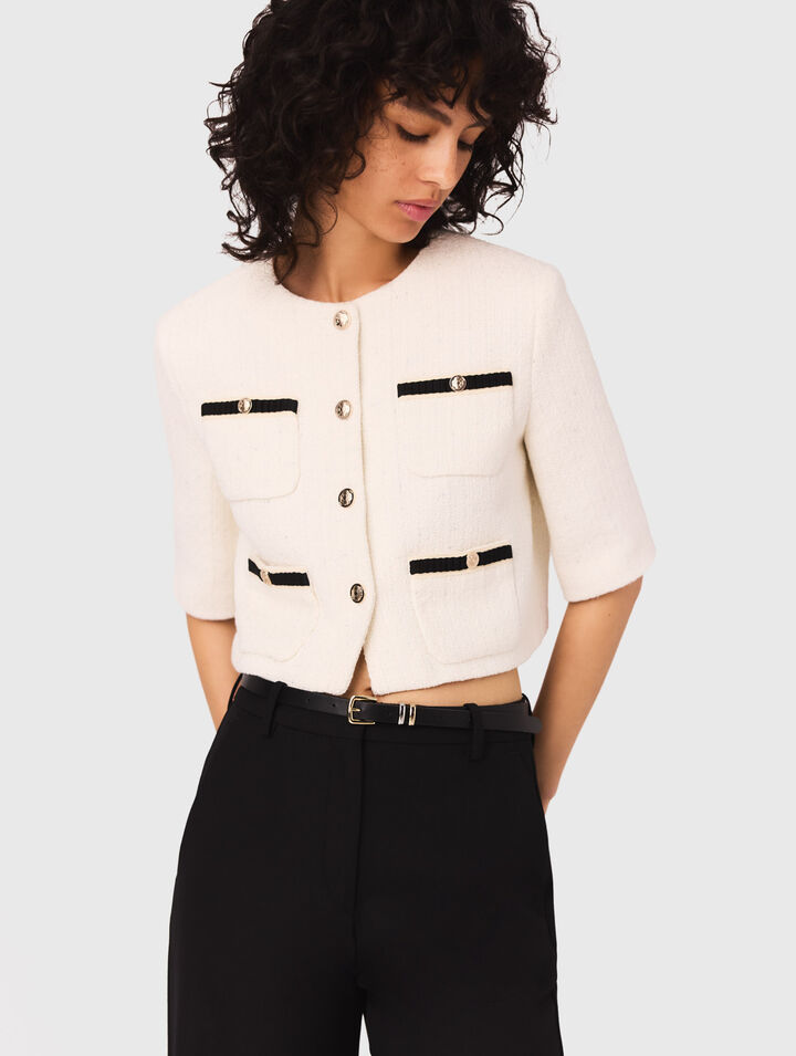 Kurze Tweed-Jacke