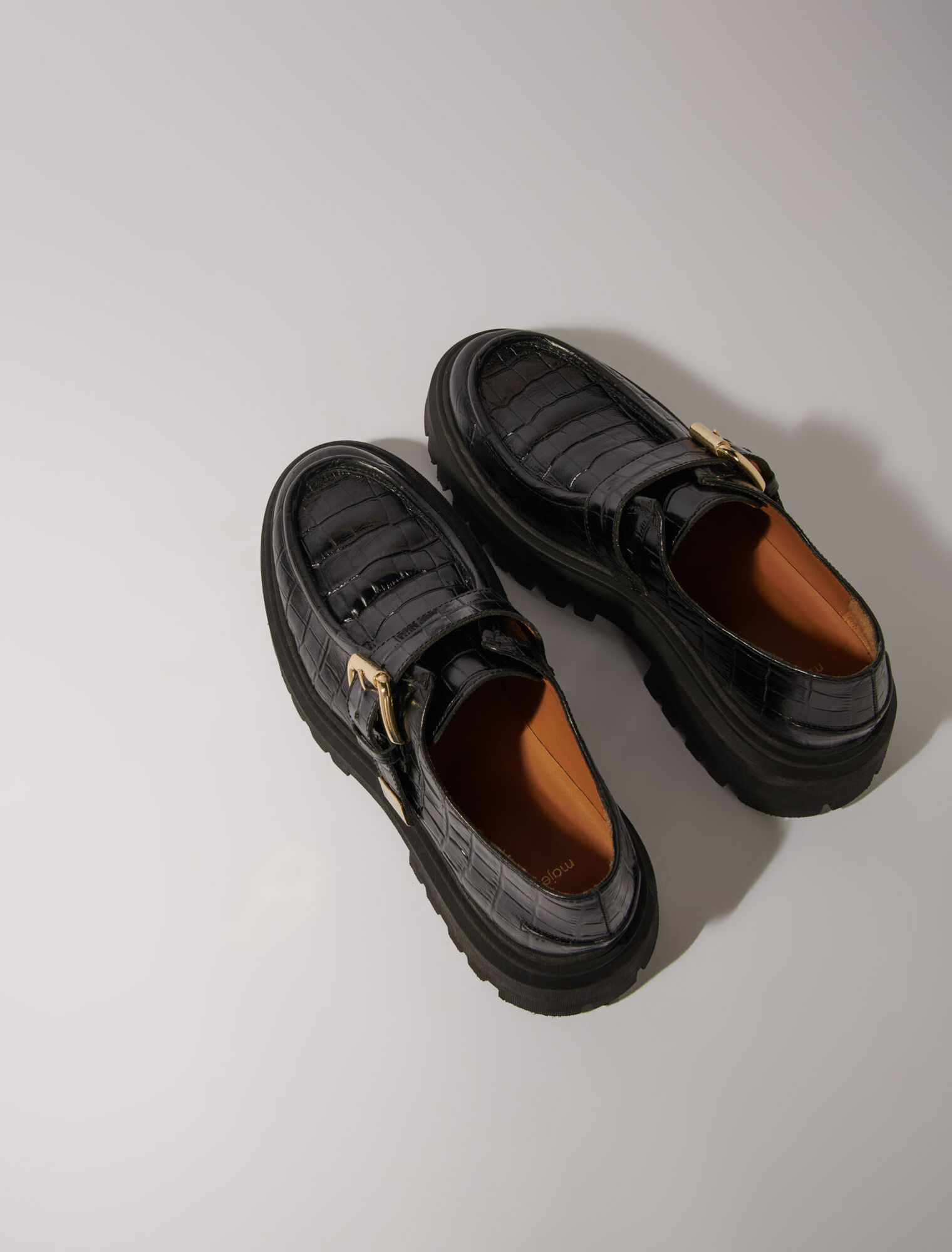 Klobige Derby-Schuhe aus Leder