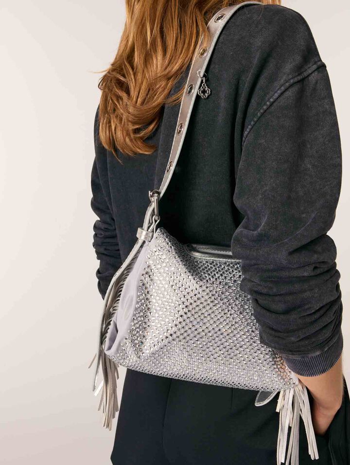 Tasche Miss M Mini Metall, Strass