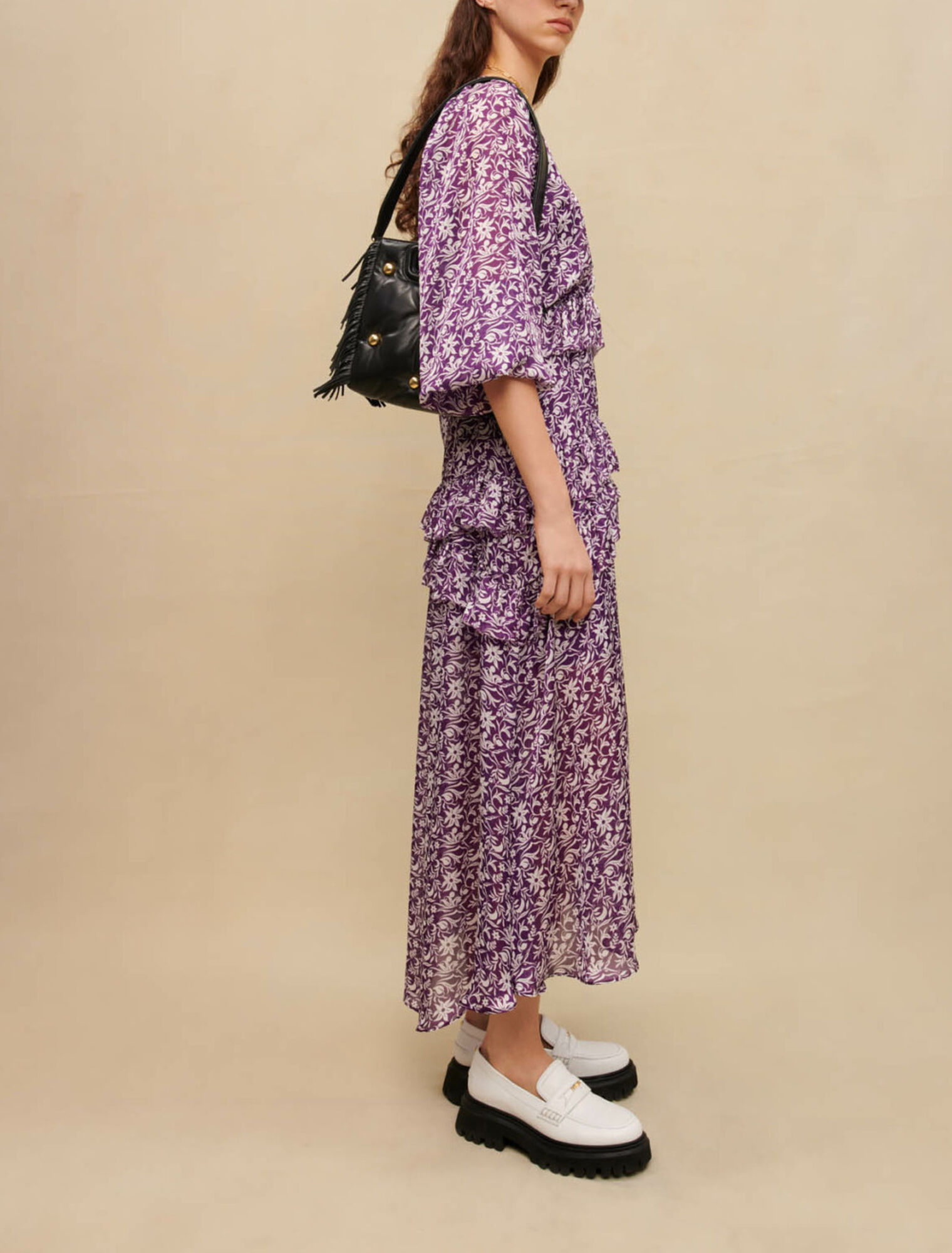 Langes Kleid mit Blumenprint