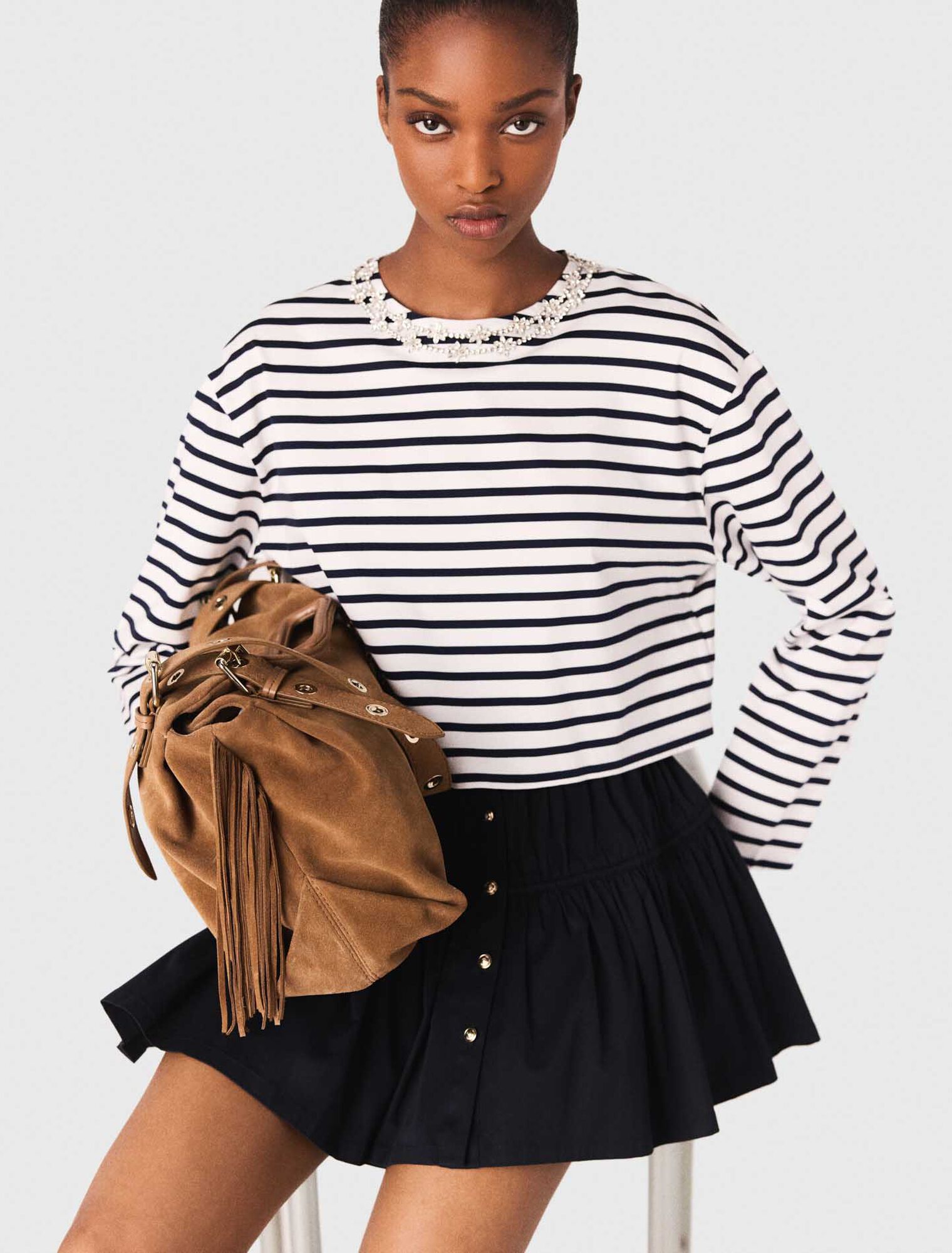 Langarm-T-Shirt mit Streifen