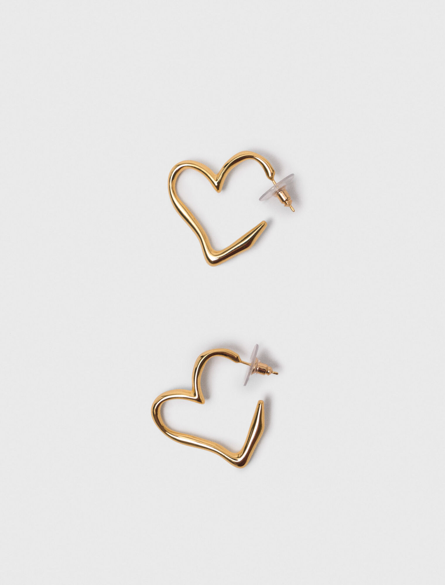 Herz-Creolen aus Messing, gold