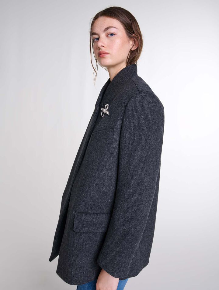 Kurzer Wollmantel