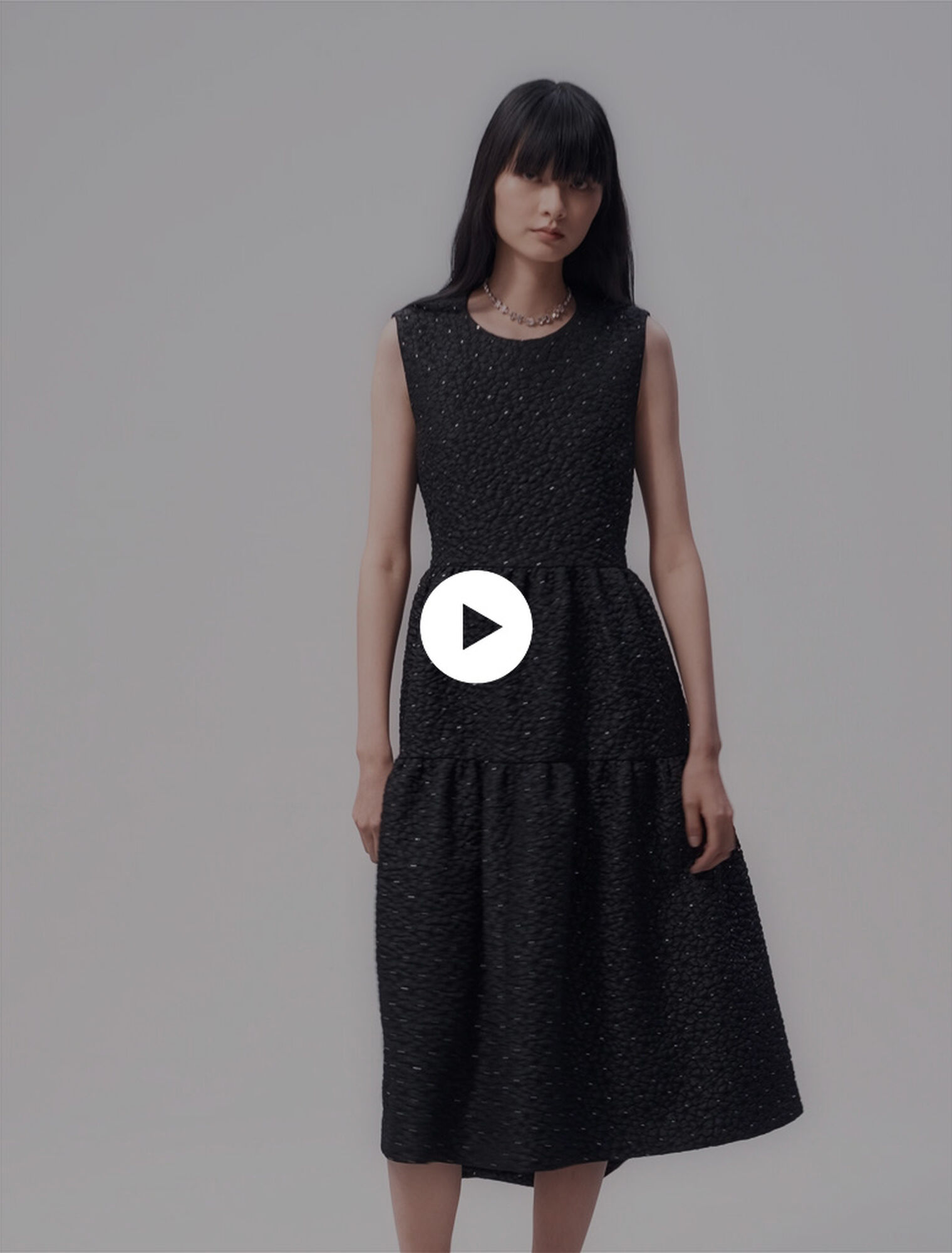 Langes Kleid mit Strass