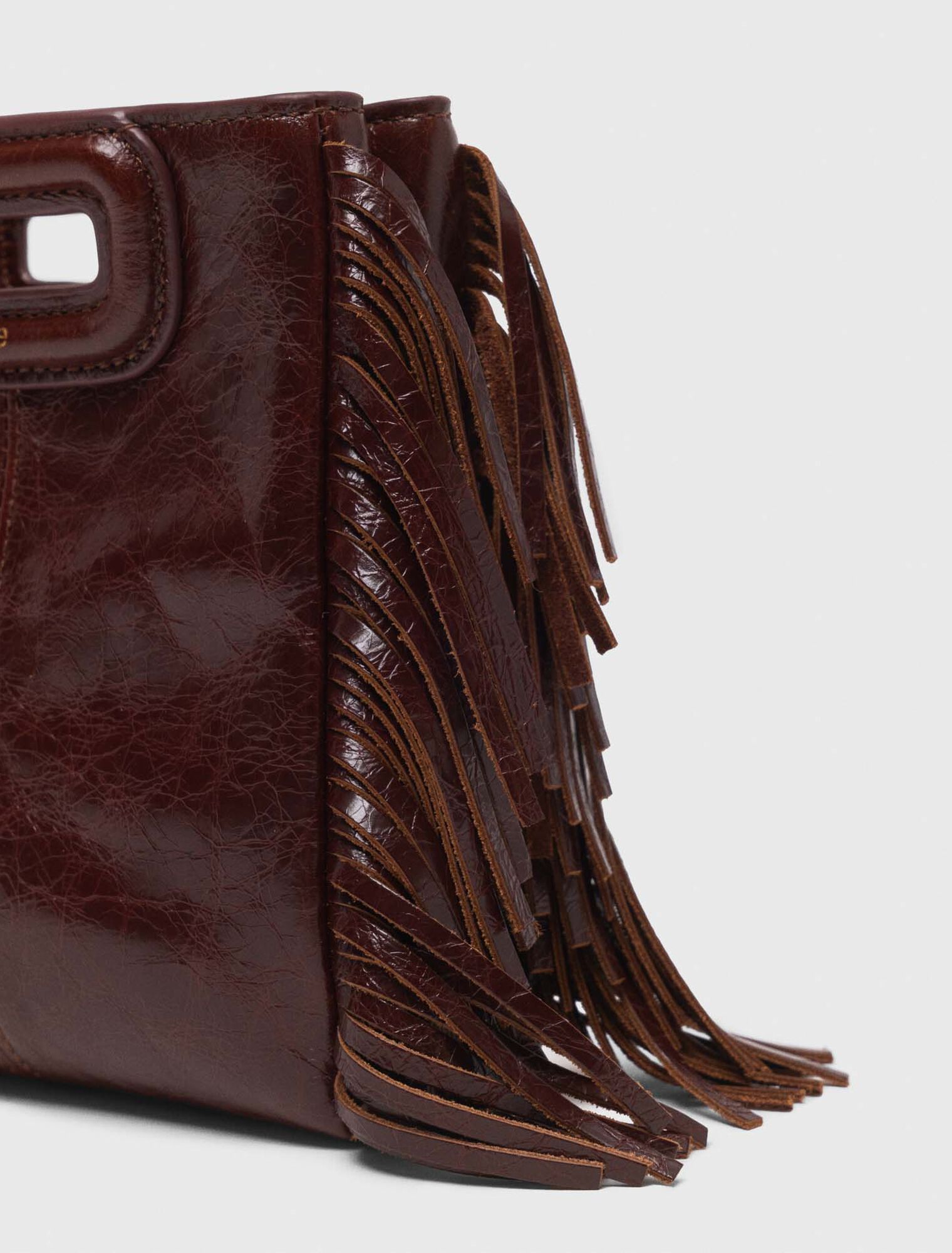 Minitasche M aus Craquelé-Leder