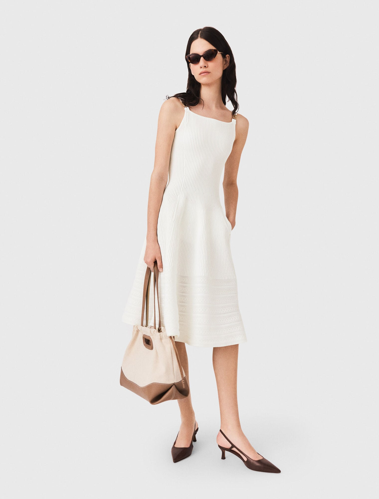 Langes Strickkleid