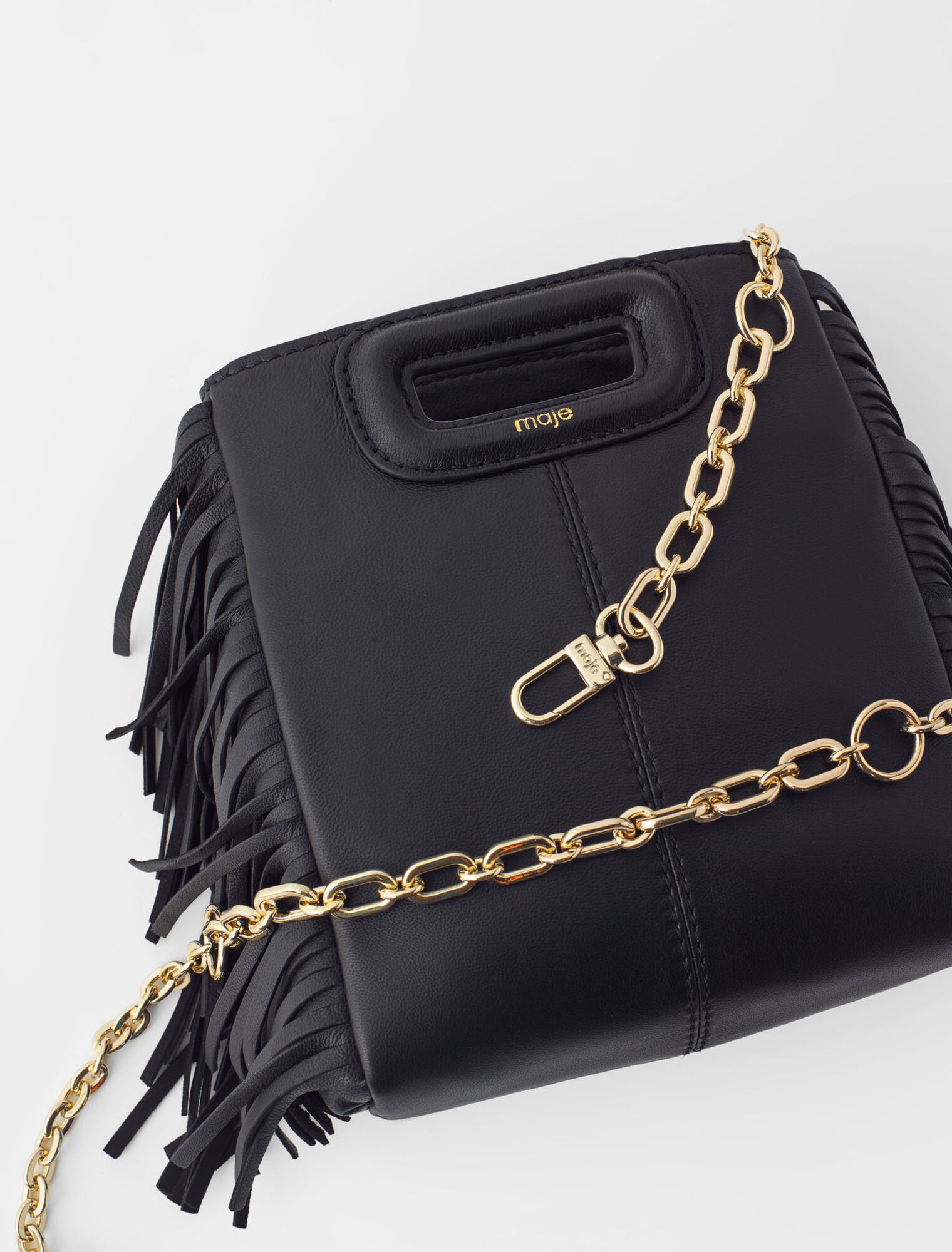Lederhandtasche mit Kette