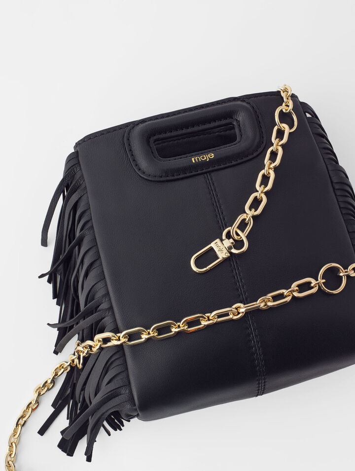 Lederhandtasche mit Kette
