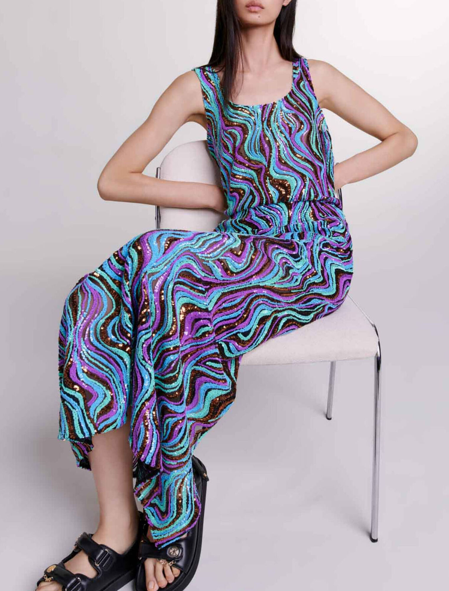 Langer Paillettenrock