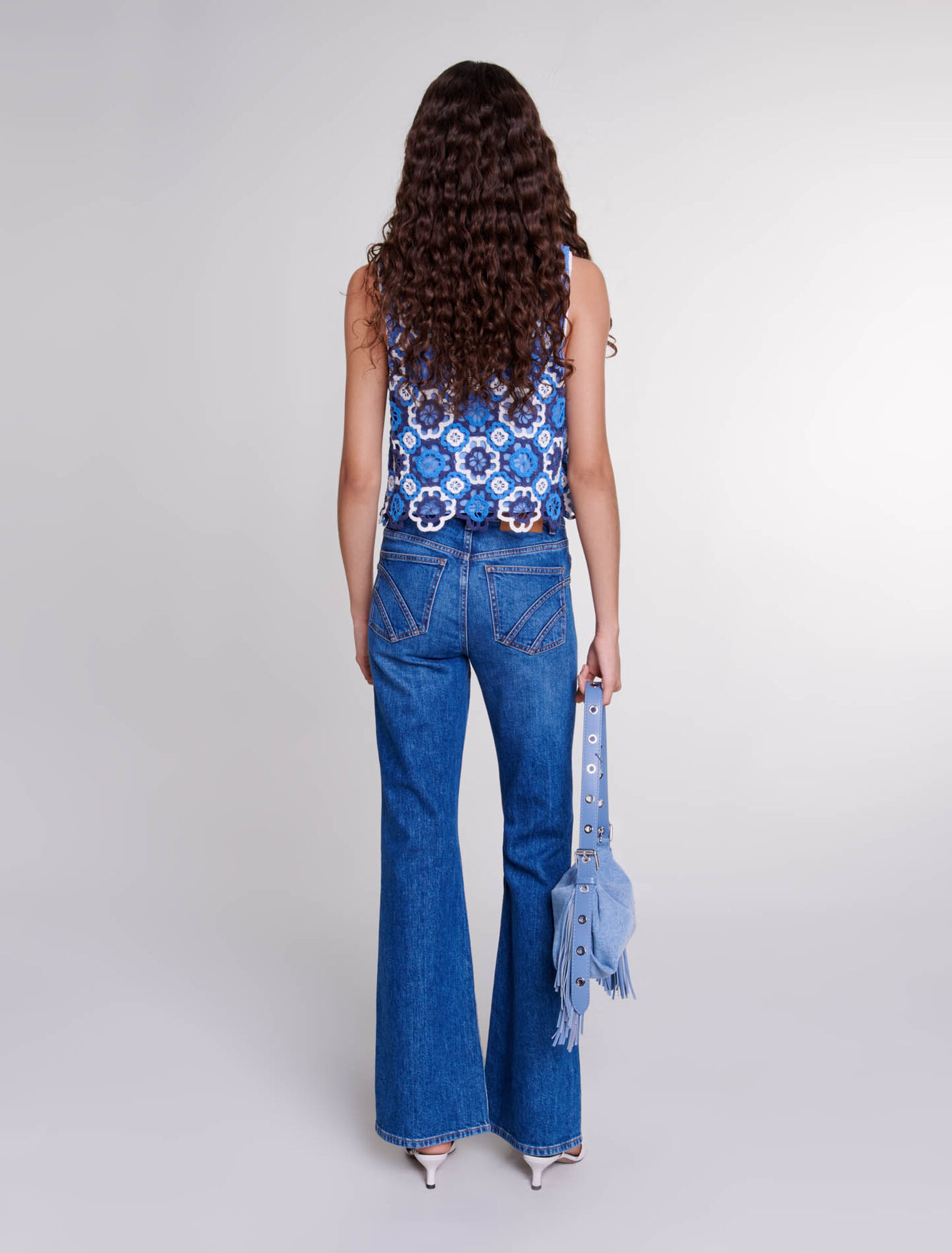 Dreifarbiges Häkeltop