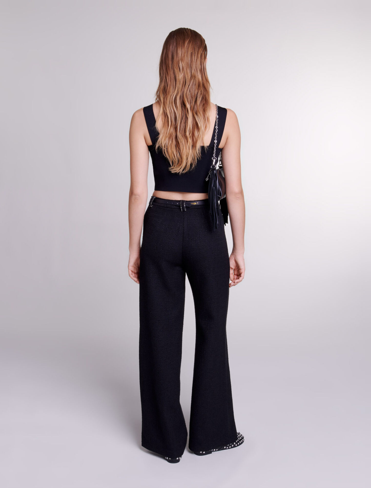 Weite Tweed-Hose