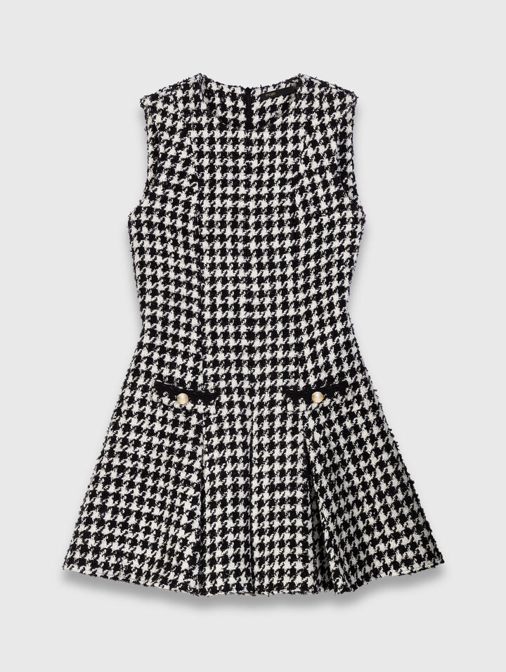 Ausgestelltes Tweed-Kleid