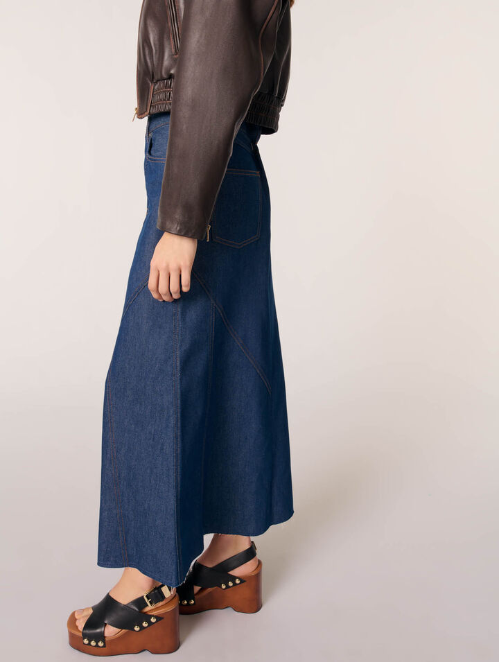 Langer Jeansrock