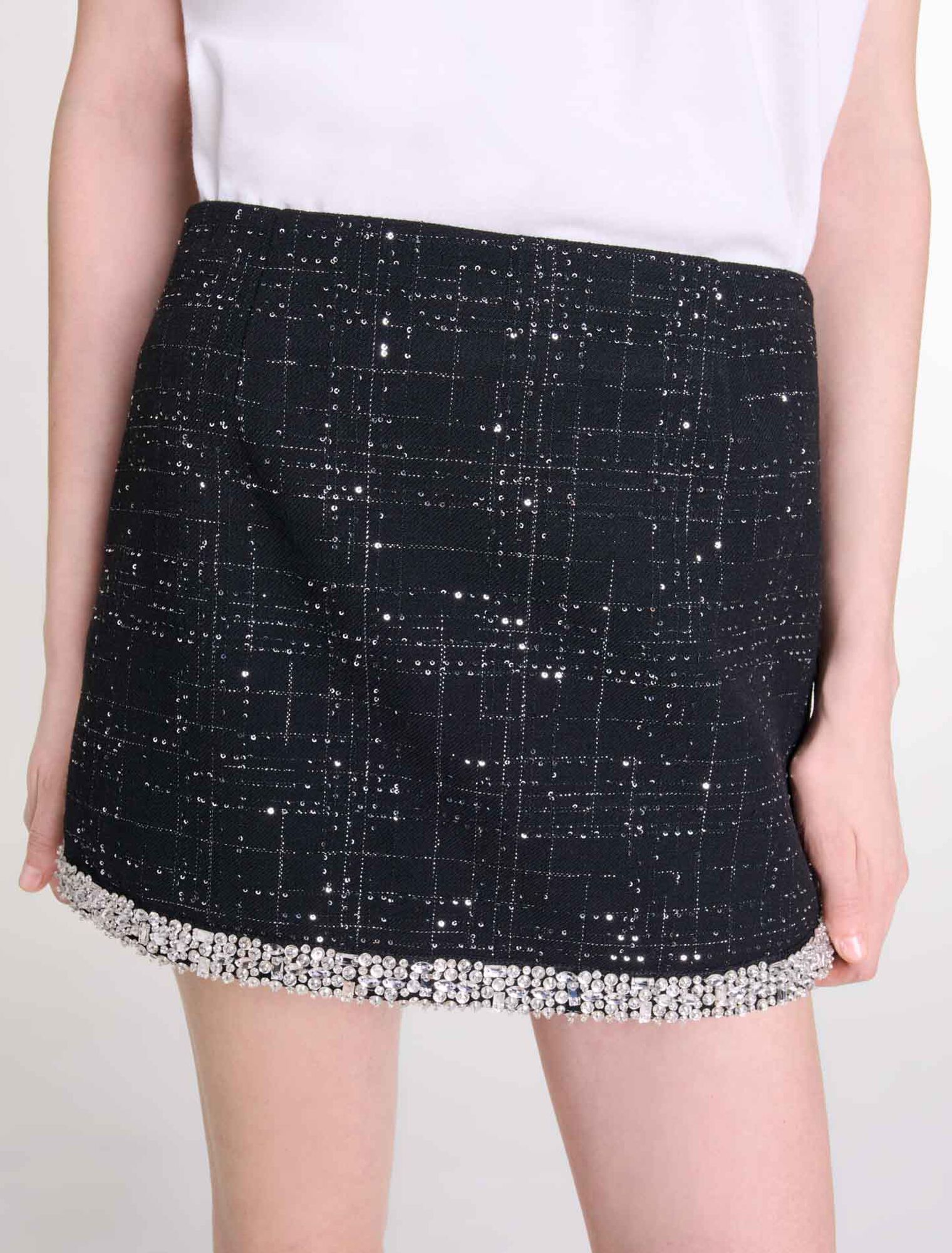 Shorts-Rock mit Pailletten