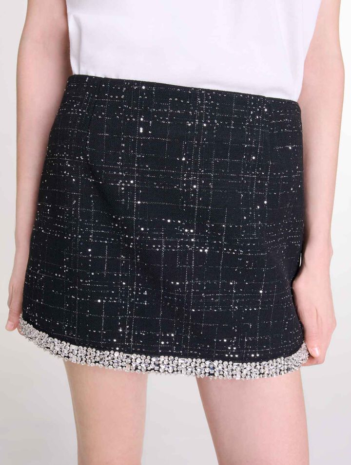 Shorts-Rock mit Pailletten