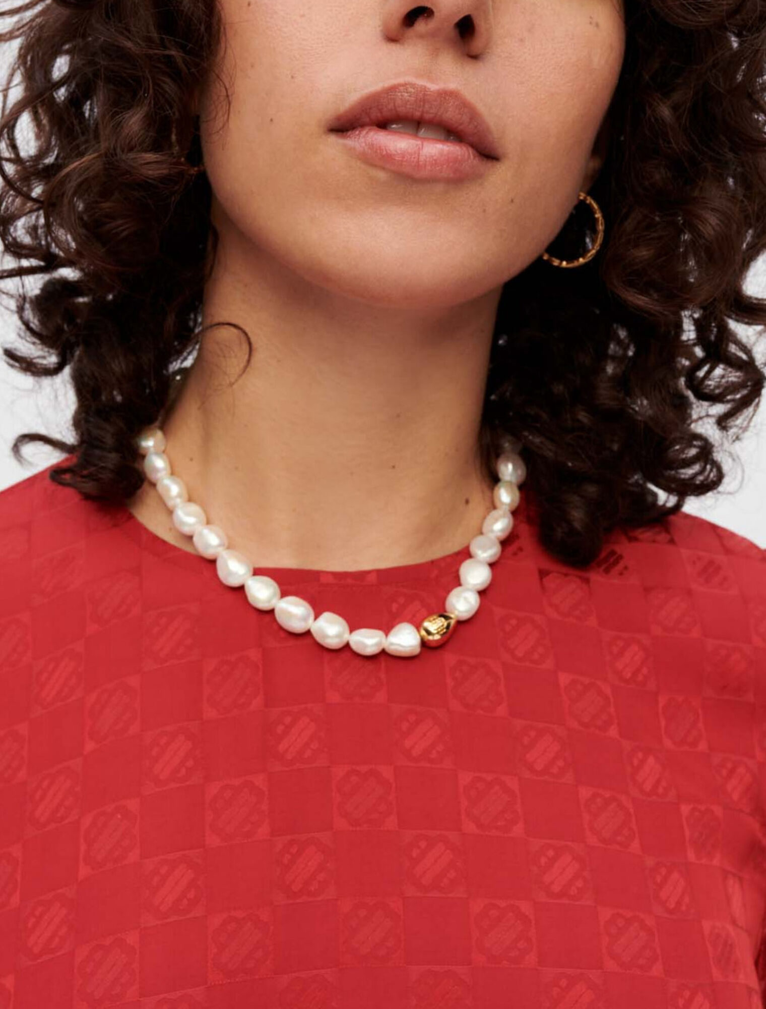 Kleid aus Viskose mit Clover-Jacquard