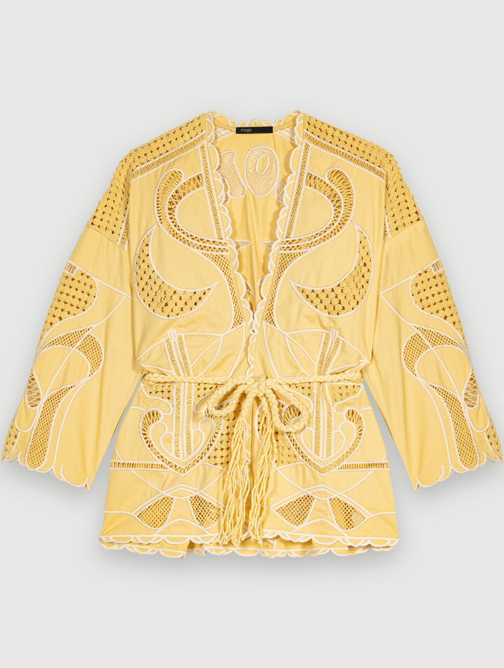 Bestickte Kimonojacke