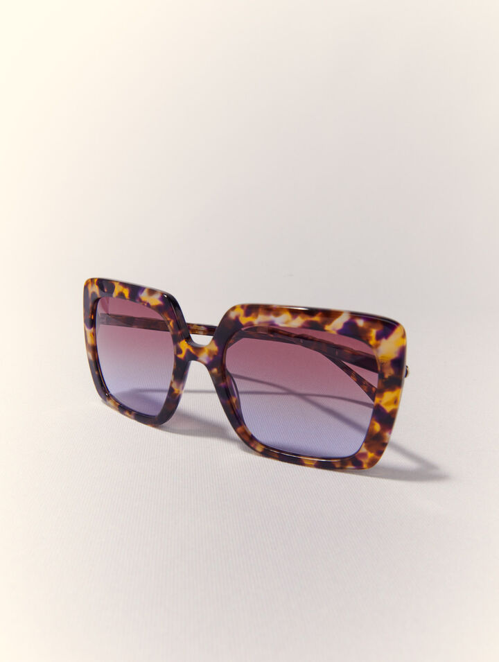 Eckige Sonnenbrille aus Acetat